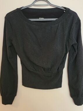 OGL Black Long Sleeve Fitted Waist Top